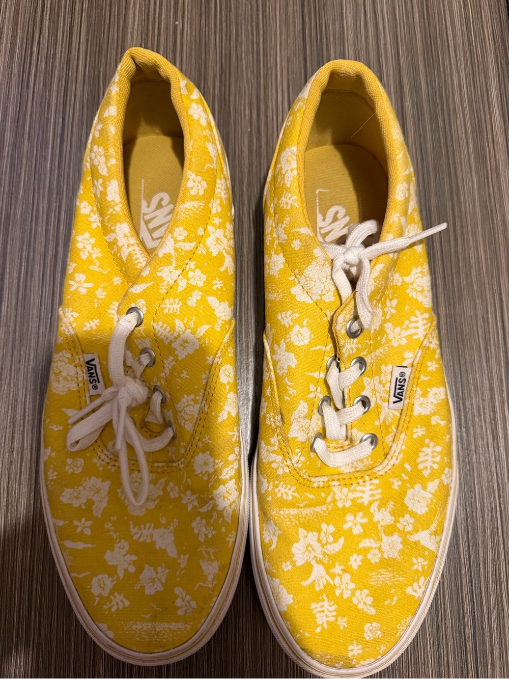 Vans Women’s Yellow Floral Canvas Sneakers